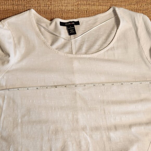 Style & Co Long Sleeve White Top - Picture 8 of 11